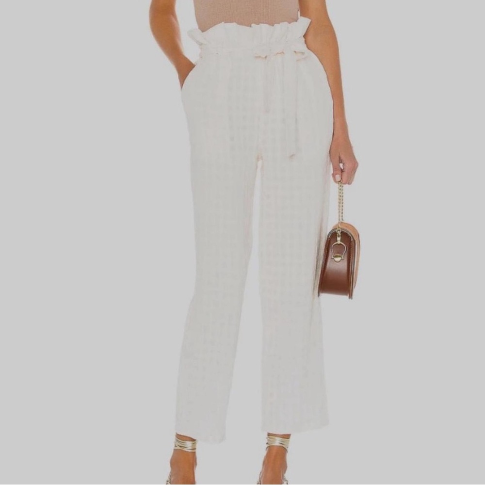 Tularosa Cream High-Waisted Trousers